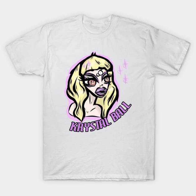 Krystal Ball - Blonde Bombshell T-Shirt by krystalballdiva